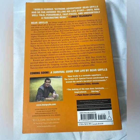 Bear Grylls - Mud,sweat and tears - the autobiography soft cover book - Picture 2 of 2